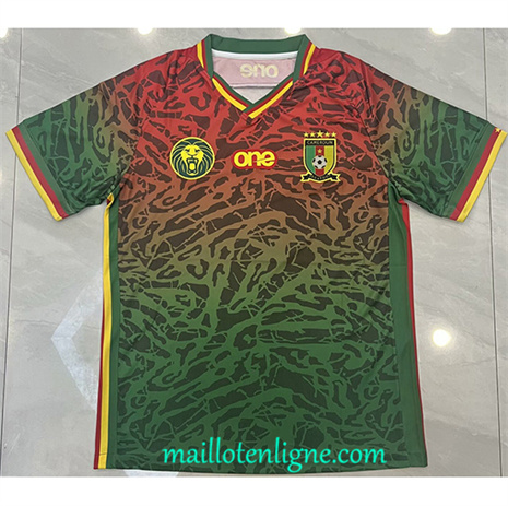 Thai Maillot Cameroun Édition spéciale Rouge/Vert 2024 2025 ligne 4491