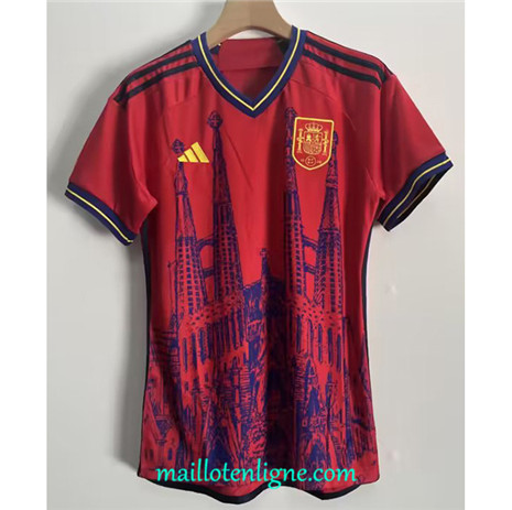 Thai Maillot Espagne Rouge 2023 2024 ligne 4514