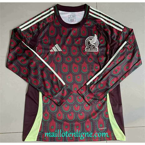 Thai Maillot Mexique Domicile Manche Longue 2024 2025 ligne 4569