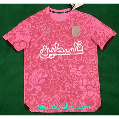 Thai Maillot Palestine Rose 2024 2025 ligne 4580