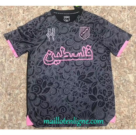 Thai Maillot Palestine camouflage Gris/Noir 2024 2025 ligne 4583