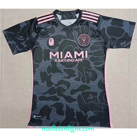 Thai Maillot Inter Miami Trilateral Bath ape Noir 2023 2024 ligne 4627