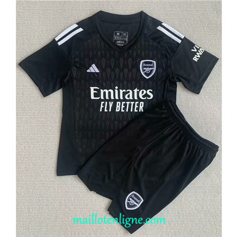 Thai Maillot Arsenal Enfant Gardien de but Noir 2023 2024 ligne 4640