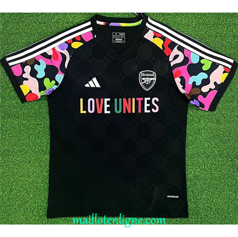 Thai Maillot Arsenal pre-match Training Noir 2023 2024 ligne 4650