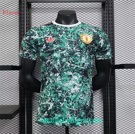 Thai Maillot Player Manchester United co-signé Vert/Gris 2024 2025 ligne 4695