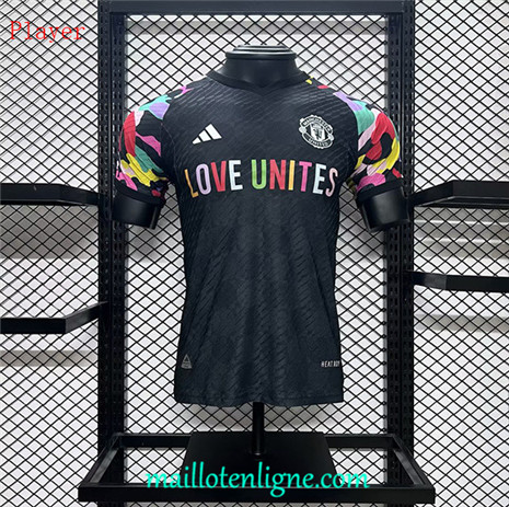 Thai Maillot Player Manchester United pre-match Training Noir 2023 2024 ligne 4696