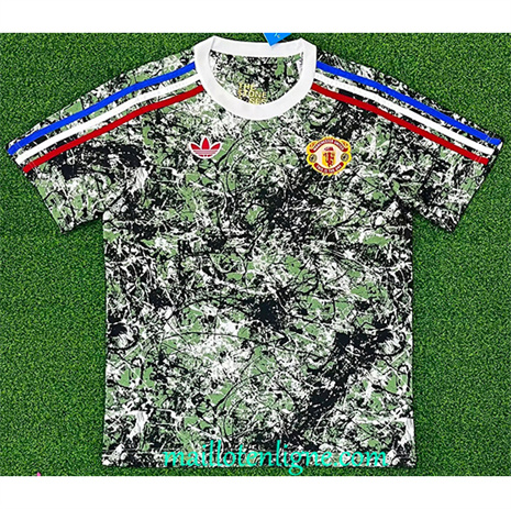 Thai Maillot Manchester United co-signé Vert/Gris 2024 2025 ligne 4697