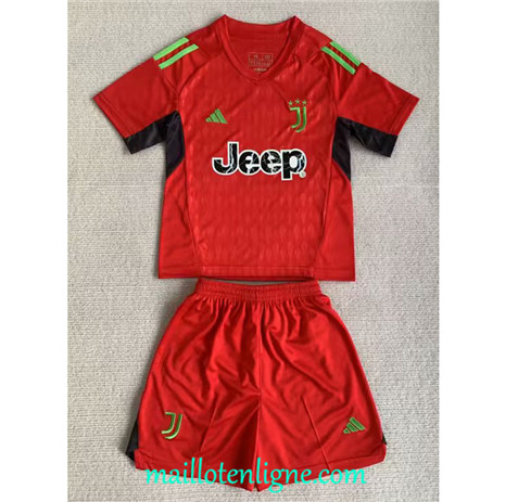 Thai Maillot Juventus Enfant Gardien de but Rouge 2023 2024 ligne 4741