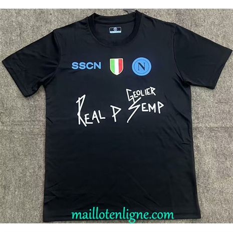 Thai Maillot Napoli commémorative 10 Noir 2024 2025 ligne 4752