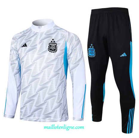 Thai Maillot Ensemble Argentine Survetement Blanc 2024 2025 ligne 4779