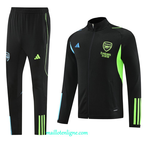 Thai Maillot Ensemble Arsenal Veste Survetement noir 2024 2025 ligne 4786