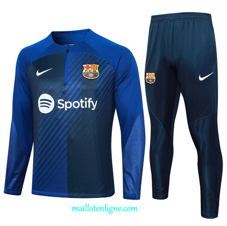 Thai Maillot Ensemble Barcelone Survetement bleu 2024 2025 ligne 4801