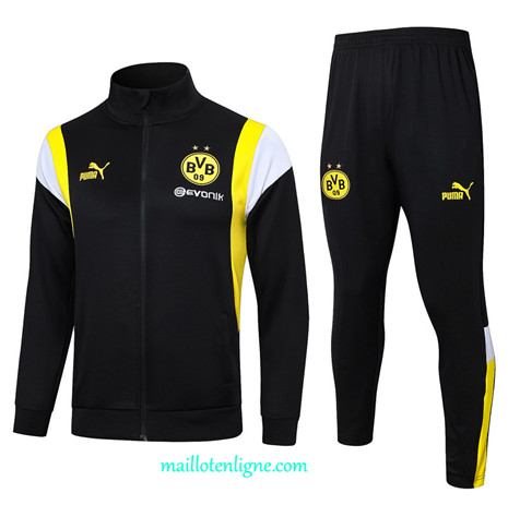 Thai Maillot Ensemble Borussia Dortmund Veste Survetement noir 2024 2025 ligne 4815