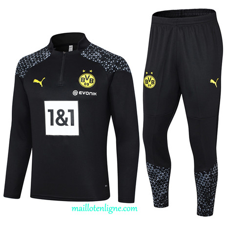 Thai Maillot Ensemble Borussia Dortmund Survetement noir 2024 2025 ligne 4818