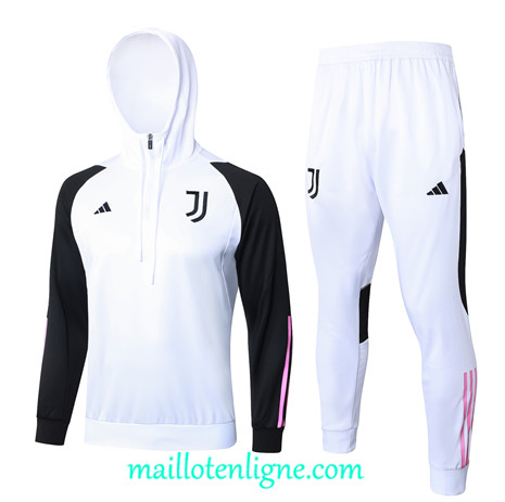 Thai Maillot Ensemble Juventus Survetement à capuche Blanc 2024 2025 ligne 4837