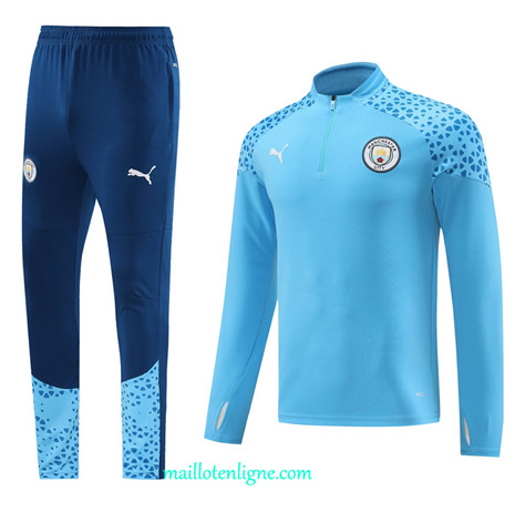 Thai Maillot Ensemble Manchester City Survetement bleu ciel 2024 2025 ligne 4842