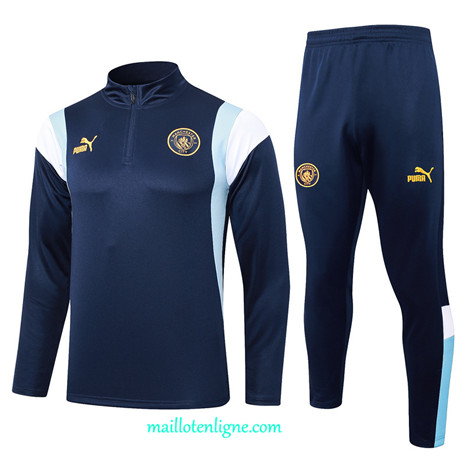 Thai Maillot Ensemble Manchester City Survetement bleu royal 2024 2025 ligne 4844