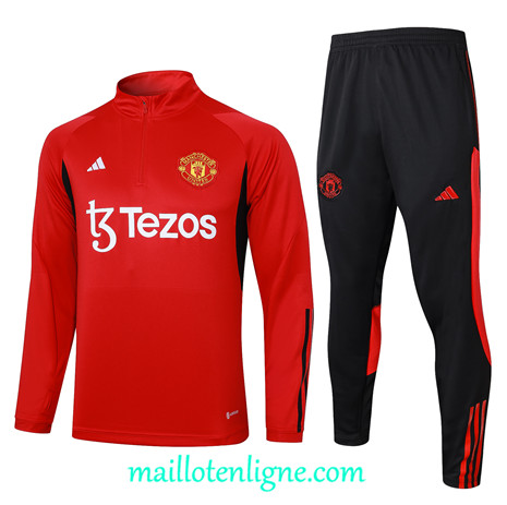 Thai Maillot Ensemble Manchester United Survetement rouge 2024 2025 ligne 4852