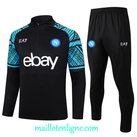 Thai Maillot Ensemble Naples Survetement noir 2024 2025 ligne 4861