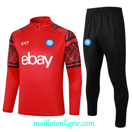 Thai Maillot Ensemble Naples Survetement rouge 2024 2025 ligne 4862