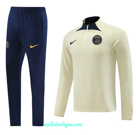 Thai Maillot Ensemble Paris Paris Saint-Germain Survetement blanc cassé 2024 2025 ligne 4867