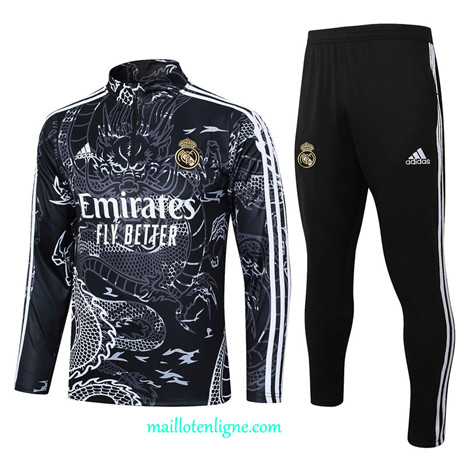 Thai Maillot Ensemble Real Madrid Survetement gris 2024 2025 ligne 4874