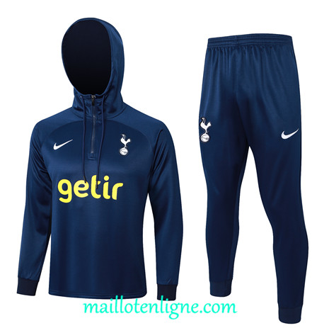 Thai Maillot Ensemble Tottenham Hotspur Survetement à capuche bleu royal 2024 2025 ligne 4883