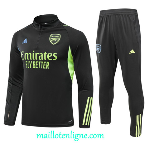 Thai Maillot Ensemble Arsenal Enfant Survetement noir 2024 2025 ligne 4886