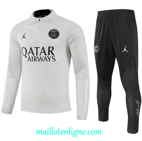 Thai Maillot Ensemble Paris Paris Saint-Germain Enfant Survetement Blanc 2024 2025 ligne 4917