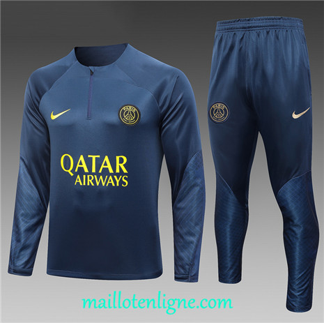 Thai Maillot Ensemble Paris Paris Saint-Germain Enfant Survetement bleu 2024 2025 ligne 4918