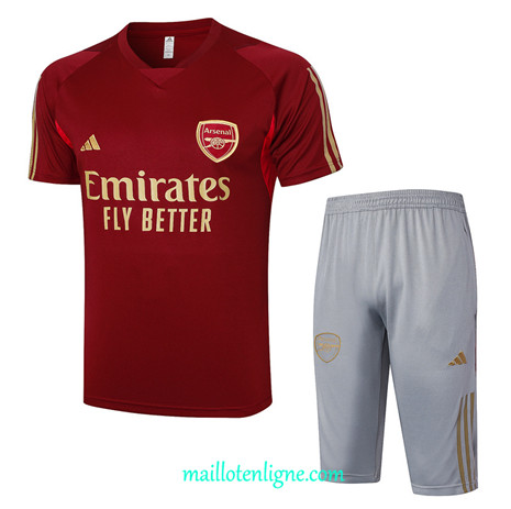 Thai Maillot Ensemble Arsenal Training rouge foncé 2024 2025 ligne 4929