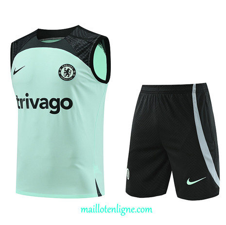 Thai Maillot Ensemble Chelsea Debardeur Training vert 2024 2025 ligne 4943