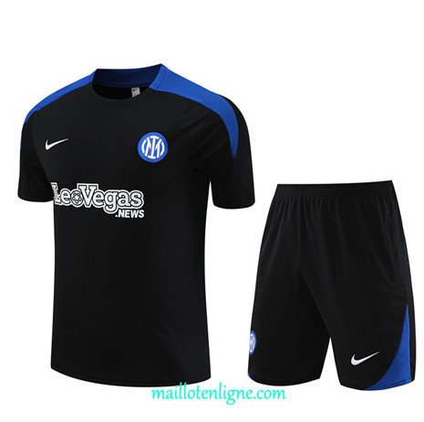 Thai Maillot Ensemble Inter Milan Enfant Survetement noir 2024 2025 ligne 4953