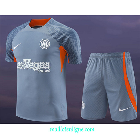 Thai Maillot Ensemble Inter Milan Training gris 2024 2025 ligne 4957