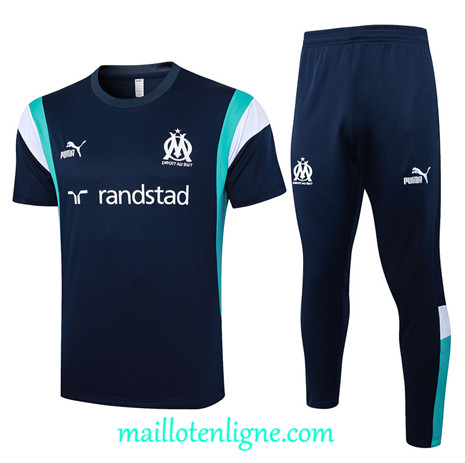 Thai Maillot Ensemble Marseille polo Training bleu royal 2024 2025 ligne 4963