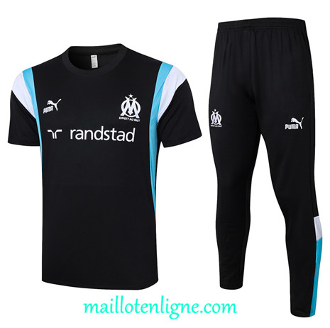 Thai Maillot Ensemble Marseille polo Training noir 2024 2025 ligne 4964