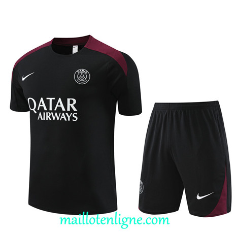 Thai Maillot Ensemble Paris Paris Saint-Germain Enfant Training noir 2024 2025 ligne 4967