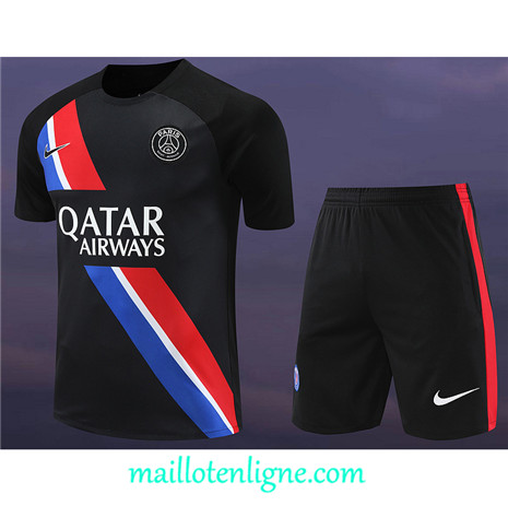 Thai Maillot Ensemble Paris Paris Saint-Germain Training noir 2024 2025 ligne 4973