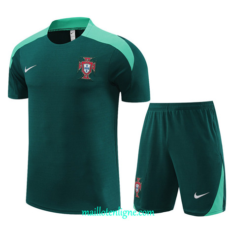 Thai Maillot Ensemble Portugal Training vert 2024 2025 ligne 4986