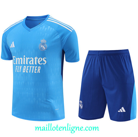 Thai Maillot Ensemble Real Madrid goalkeeper Training bleu clair 2024 2025 ligne 4990