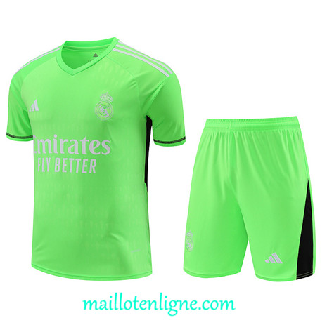 Thai Maillot Ensemble Real Madrid goalkeeper Training vert 2024 2025 ligne 4991