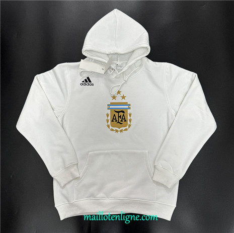 Thai Maillot Sweat A Capuche Argentine Blanc 2024 2025 ligne 5001