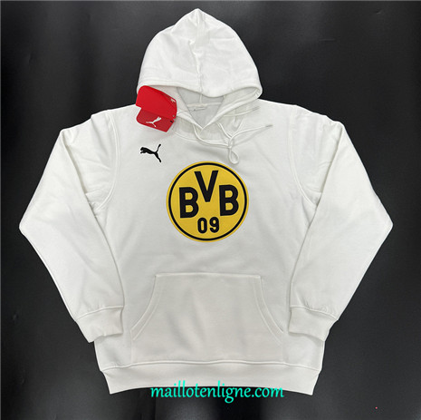 Thai Maillot Sweat A Capuche Borussia Dortmund Blanc 2024 2025 ligne 5040