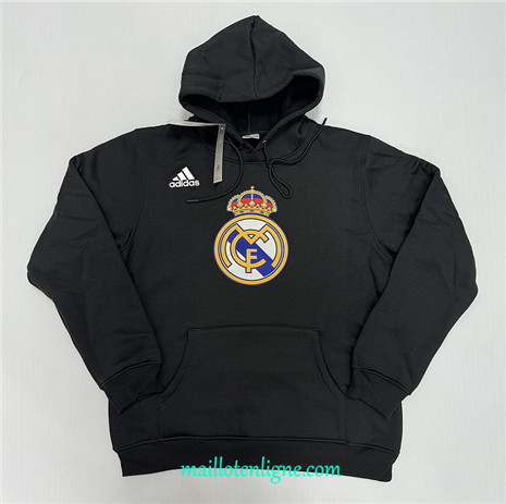 Thai Maillot Sweat A Capuche Real Madrid noir 2024 2025 ligne 5044