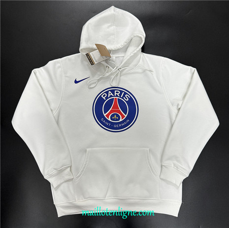 Thai Maillot Sweat A Capuche Paris Paris Saint-Germain Blanc 2024 2025 ligne 5050