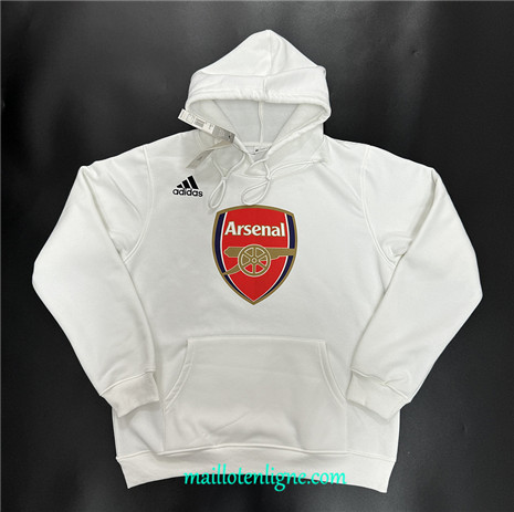 Thai Maillot Sweat A Capuche Arsenal Blanc 2024 2025 ligne 5055