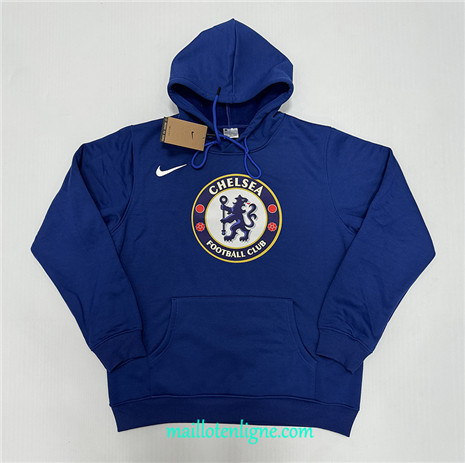 Thai Maillot Sweat A Capuche Chelsea bleu 2024 2025 ligne 5058