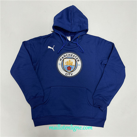 Thai Maillot Sweat A Capuche Manchester City bleu 2024 2025 ligne 5059