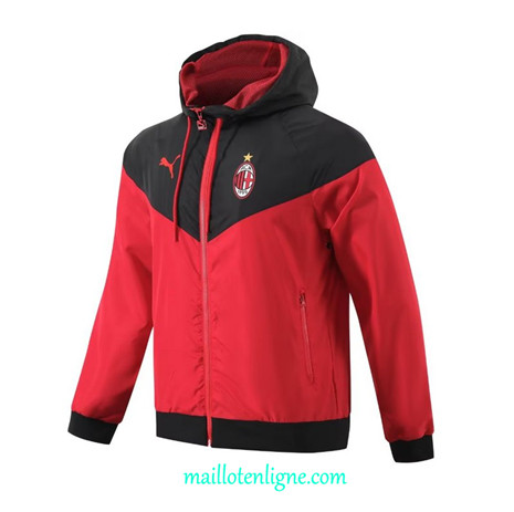 Thai Maillot Coupe vent AC Milan rouge 2024 2025 ligne 5060