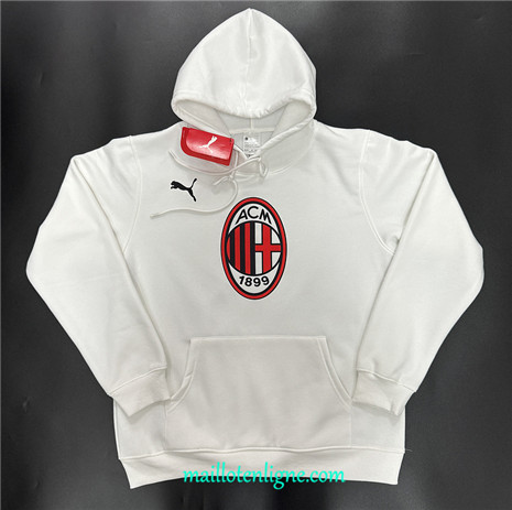 Thai Maillot Sweat A Capuche AC Milan Blanc 2024 2025 ligne 5061